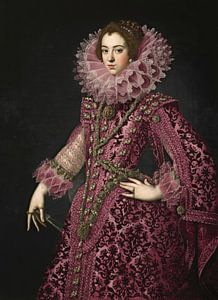 Königin Elisabeth von Bourbon in Pink