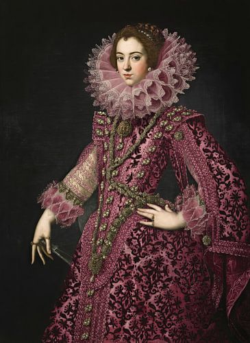 Queen Elizabeth of Bourbon in Pink