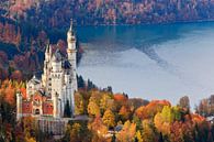 Herfst bij het kasteel Neuschwanstein van Henk Meijer Photography thumbnail