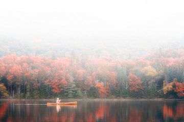 Canoeing on the Automne by Renald Bourque