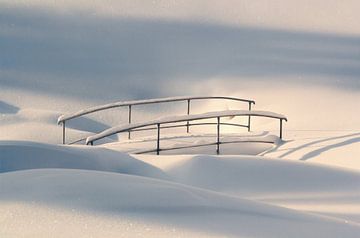 Brücke im Schnee, Norwegen