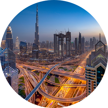 Dubai snelwegkruising van Rene Siebring