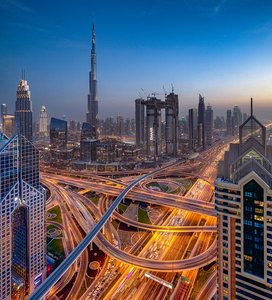 Dubai snelwegkruising van Rene Siebring