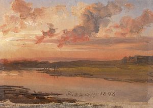 The Elbe in the Evening, Johan Christian Dahl