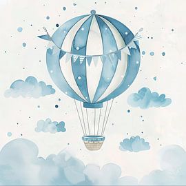 Luchtballon - kinderkamer kunst van Poster Art Shop