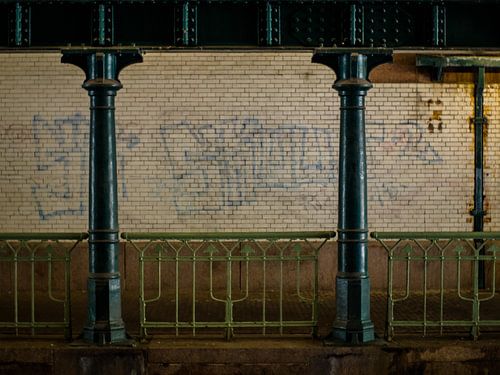 Pillars under a bridge