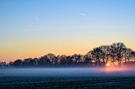 Sunset in the fog by Janine Müller thumbnail