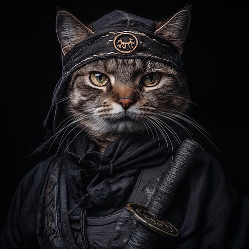 Ninja Katze Porträt