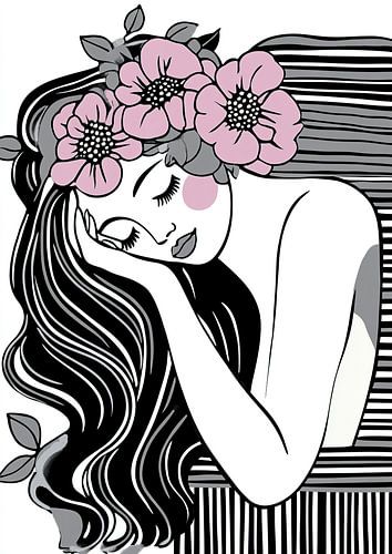 Femme avec des fleurs | Femme avec des fleurs