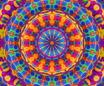 Retro Vibes  (Mandala in levendige kleuren)
