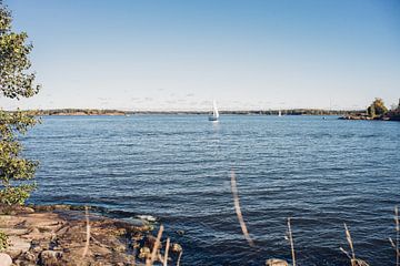 Sailboat in Finland by Patrycja Polechonska