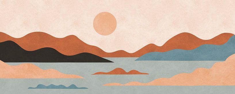 Aquarellierte Landschaft 5 von Vitor Costa