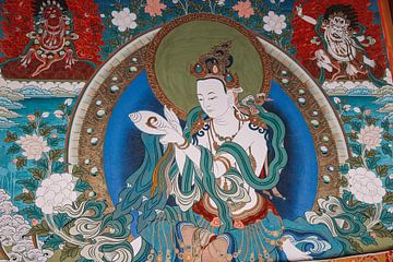 Tibetische Wandmalerei von Your Travel Reporter