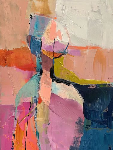 Portret modern van Abstract Schilderij