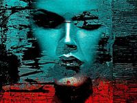 Woman in blue