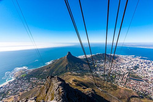Kaapstad vanuit de kabelbaan op de Tafelberg