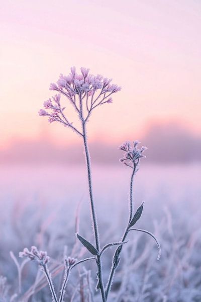 Fleur glacée à la lumière du matin par Imperial Art House