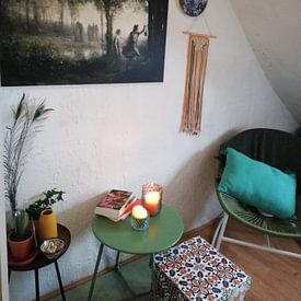 Customer photo: Orpheus Leading Eurydice from the Underworld, Jean-Baptiste-Camille Corot, on canvas