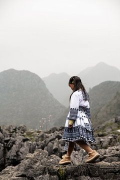Porträt eines vietnamesischen Mädchens vom Bergvolk