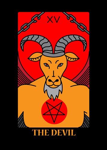 Le Diable Carte de Tarot XV Spirituel Décoration murale Art Print