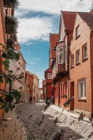 Historic street in an old German village