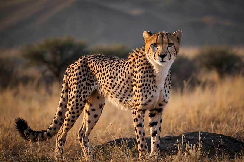 Beautiful cheetah in its natural habitat by Art & Soul Creations