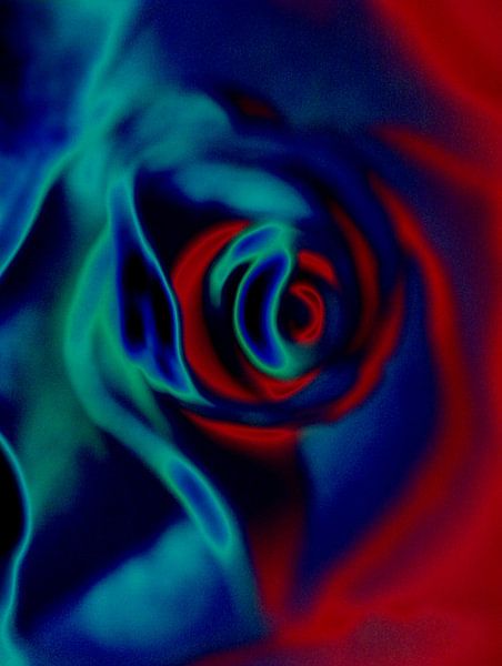 Flower power, roos von Kirsti's Kunst