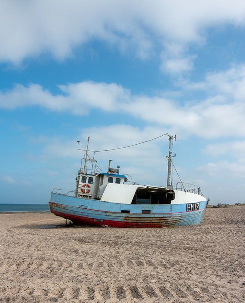 Fishing Boat on the Beach by Manon Zandt