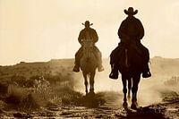 Cowboy en Paard Muurkunst