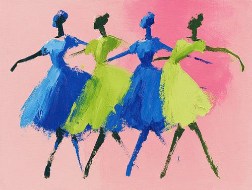 Weibliche Tänzerinnen von Wunderbare Kunst