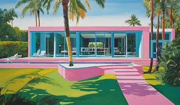 Pink Miami Beach Bauhaus - Pop Art 103 door Kollektiv Team W 32 vs. Felix von Altersheim