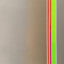 Drift Line – Affiche « Neon Streep » en vert et rose, carrée sur HouseHeart