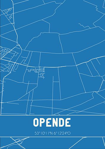 Blaupause | Karte | Opende (Groningen)