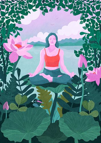 Friedliche Lotus-Meditation