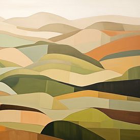 Paysage abstrait de colline #17 sur Bert Nijholt