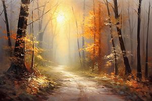 Waldweg im Herbst von ARTemberaubend