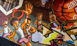 Basketball as street art by Antwan Janssen