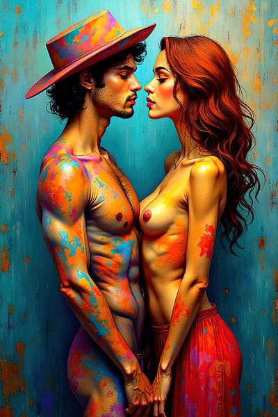 Künstlerische nackte Frau und Mann von Egon Zitter