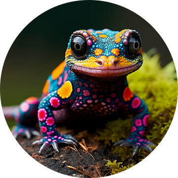Salamander kleurrijk van TheXclusive Art