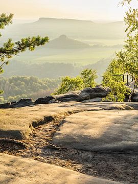 Kipphorn uitzicht, Saksisch Zwitserland - Zirkelstein van Pixelwerk