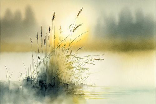 Soleil matinal au bord de l'eau