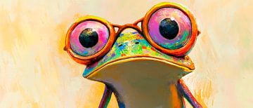 Kleurrijke ogen - De slimme kikkerbril Kleurrijke ogen - De slimme kikkerbril van Poster Art Shop