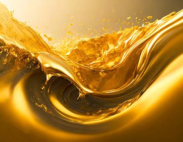 Liquid gold with waves by Mustafa Kurnaz