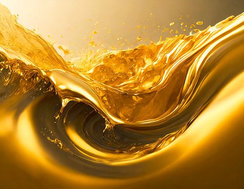 Liquid gold with waves