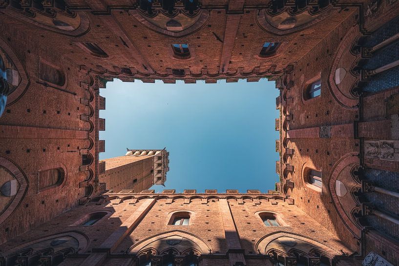 Italy Tuscany Siena Campanile from below by Jean Claude Castor