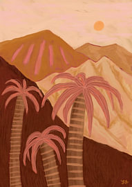 Sonnenuntergang in Desert Palms von Sophia Holgate