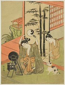 Suzuki Harunobu  - Tickling her foot