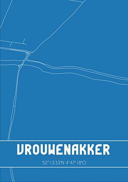 Blueprint | Map | Vrouwenakker (South Holland) by Rezona