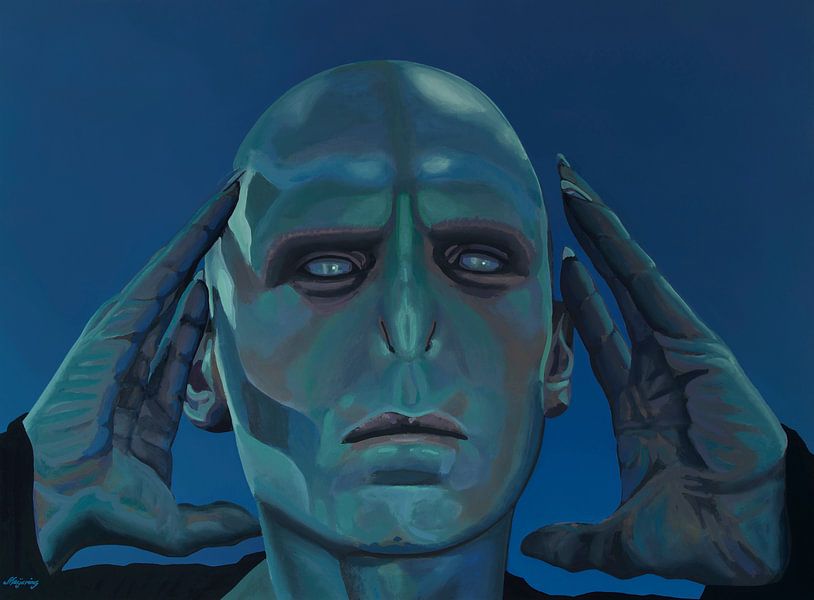 Ralph Fiennes als Heer Voldemort Schilderij van Paul Meijering