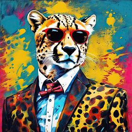 Pop Art Leopard 01.71 von Blickfänger Gemälde